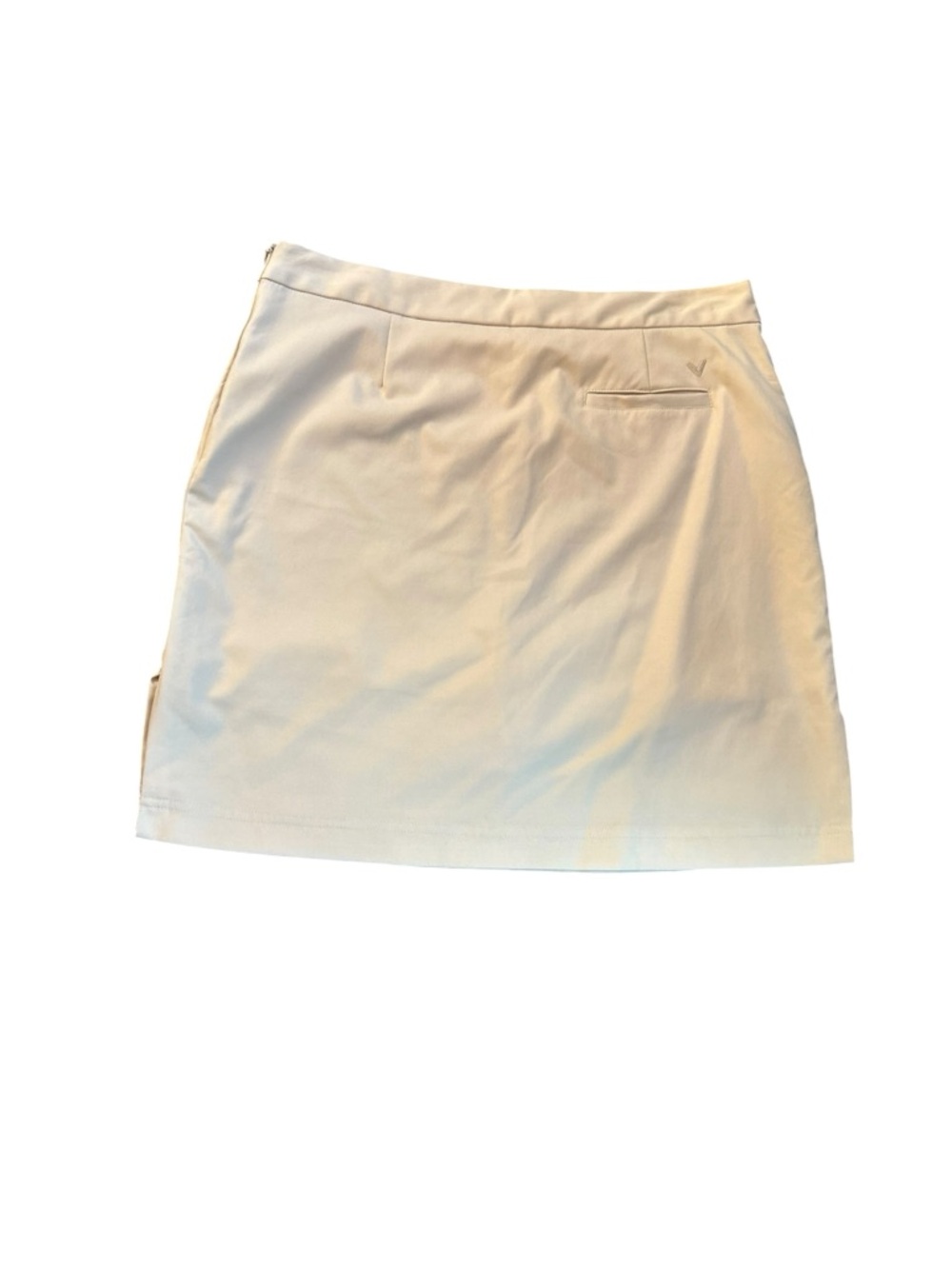 Callaway Golf Skort Women's 10 Beige Pleated Athletic Tennis Pickleball Zip - Picture 2 of 11